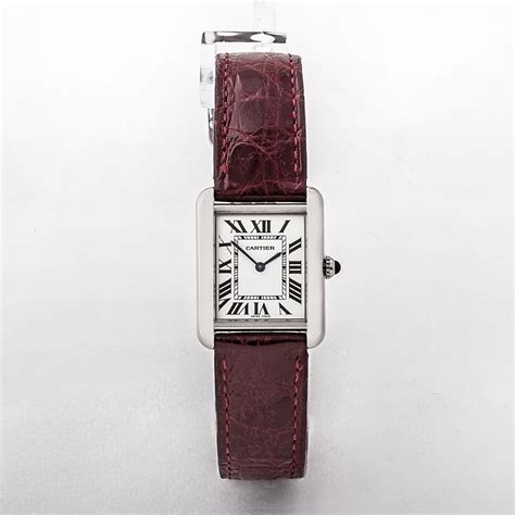 cartier tank maroon|cartier french tank watch.